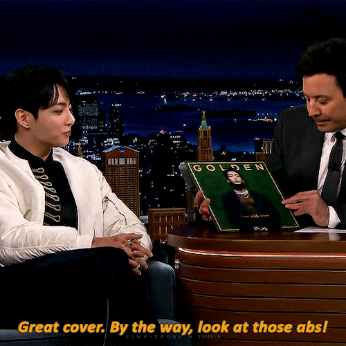 Jungkook Getting Shy When Jimmy Fallon Pointed Out His Abs