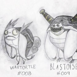 Wartortle N Blastoise Tim Burton #Pokemons #Pokemon #Wartortle #Blastoise #Sketch