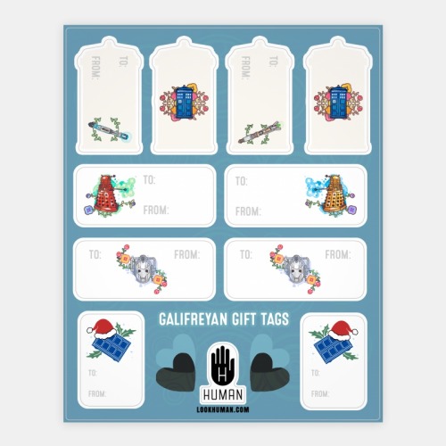 teachingliteracy:  dr. who gift tags. 