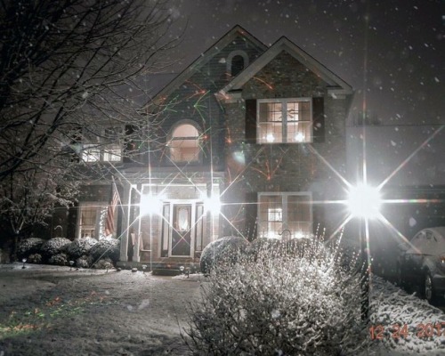 jenndalyn: My parents’ house on Christmas Eve. We almost never have a white Christmas in Ohio.