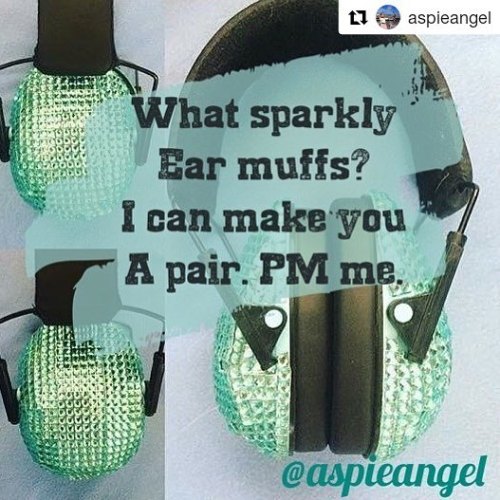 #Repost @aspieangel (@get_repost)・・・Hi friends! I made my ear muffs sparkly because I figured if I h
