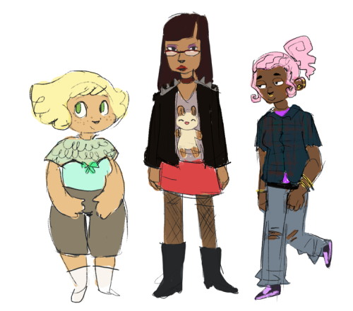 New ocs: Lorena, Ivy, and Grace A.K.A the Swamp SistersThey are powerful trans girls in a gang n pol