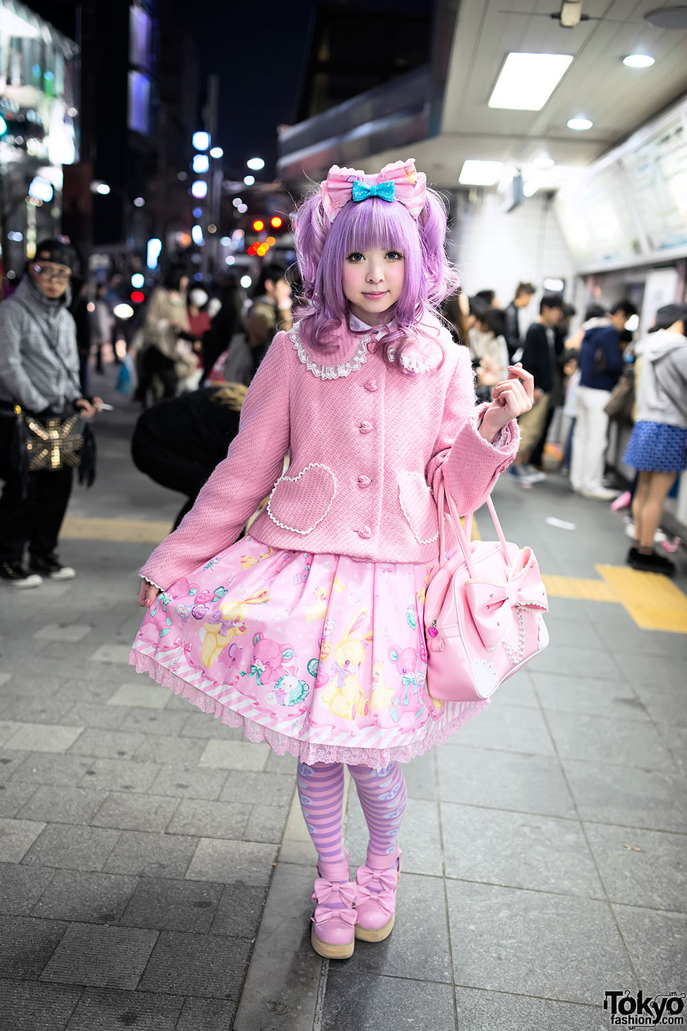 tokyo-fashion:
“ Ran into Moco (designer of Strawberry Planet) at Harajuku Station. She embodies the word “kawaii” and she’s always so sweet too!
”
