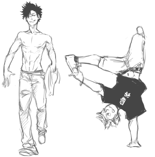 yaboybokuto:  it’s amazing that when you have like 45465654 stories to finish, even more aus come to you. A dance AU. so tsuyuchii and I were bullshitting some dance AU headcanons and this happened. no idea what the main ship would be. or if anything