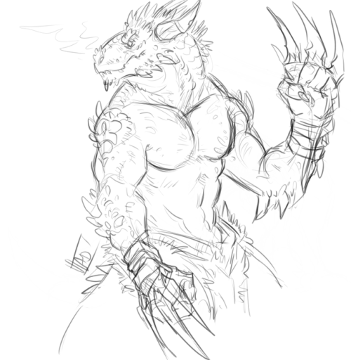 thevampdad - Just a doodle of my argonian, Argath.