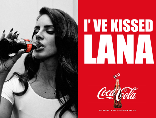 bikinipowerbottom:life-imitates-lana:The Coca Cola compagny 2015 promotional poster - “I’VE KISSED L