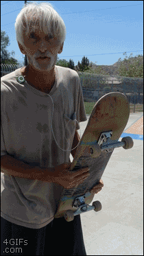 4gifs:  Old man shreds [video]