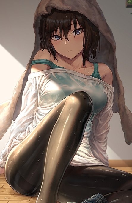 legendaryanimelegs: Soaked [Original]Click for more sexy anime legggggs ~~ Touch here for 100% Free 