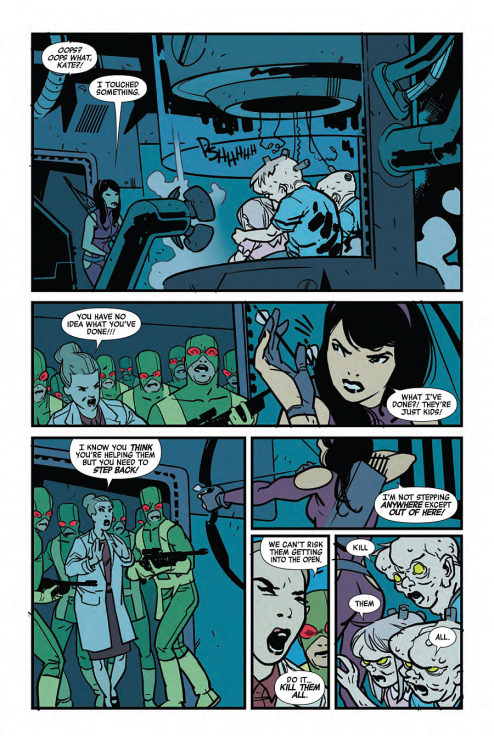 Preview for All New Hawkeye #02, by Jeff Lemire and Ramon Perez• Arrows over Bed-Stuy! Intrigue at t