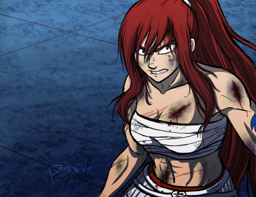 pencilofawesomeness:that moment you go overboard for the @fairytail-redrawBut Erza is a badass and s