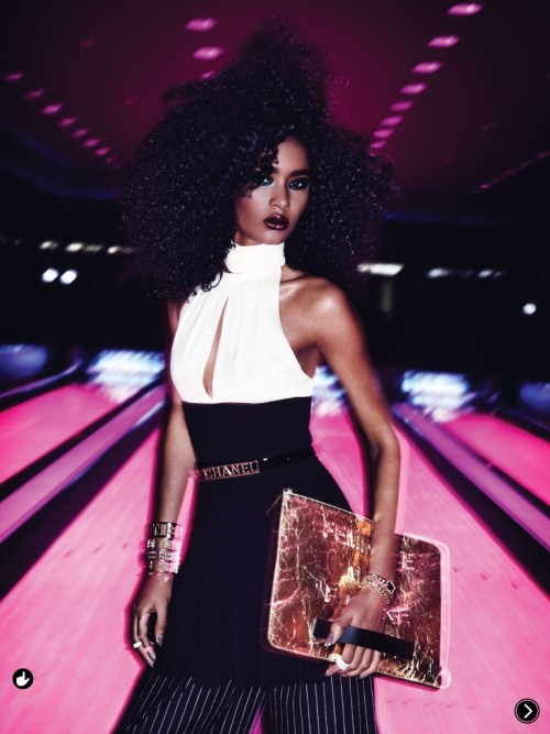 death-by-dior:divalocity:Ysaunny Brito in a story for Fashion Canada ” Night Vision” / Photographed by Gabor Jurina / Styling by Cary Tauben.  X