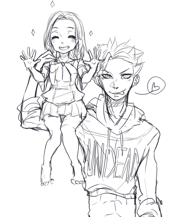 eqqlo:  Some Ban x Elaine doodles I did, they’re from Nanatsu no taizai!, srsly