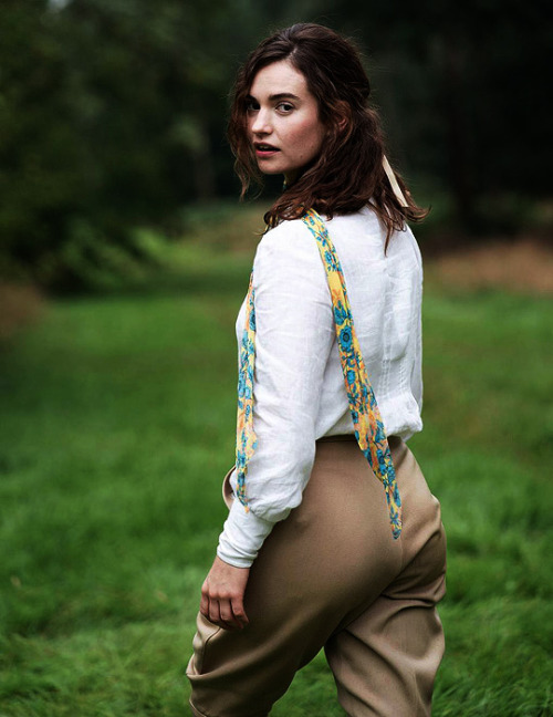 Lily James photographed for The Pursuit of Love (2021) 