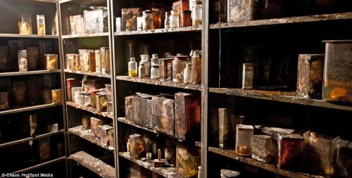 sixpenceee:  An imgur user shared what he calls “The Real Frankenstein Laboratory” hidden in the basement of the School of Veterinary Medicine. This lab was discovered deep in abandoned veterinary school and photographed by MMG Zegwaard. (Source &