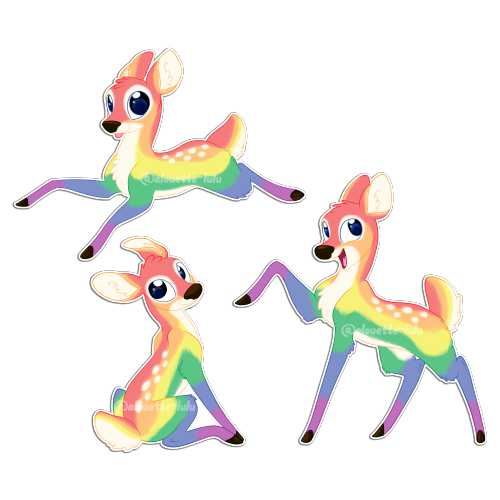alouette-lulu: LGBT Deer stickers available in my shop !