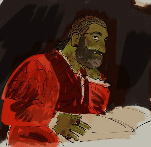 maturiin:half orc bard for a dnd oneshot me n my friends played a while ago <3