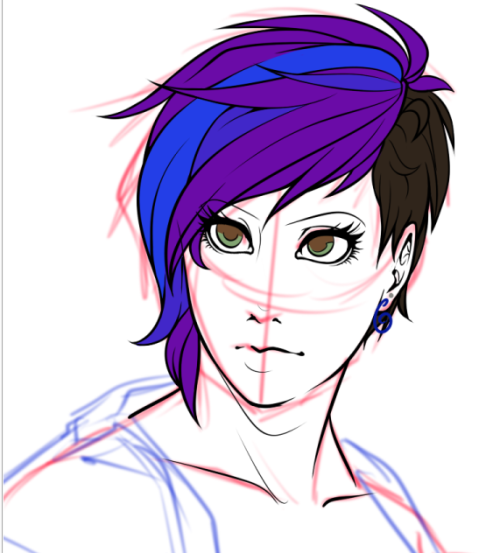I have been enjoying drawing my self way too much lately. Especially with the hair that I will be ge