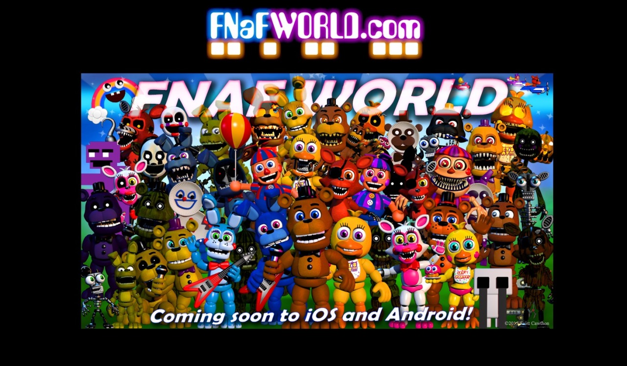 I found a copy of FNaF World Update 2 Mobile and this is what