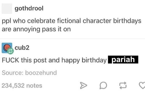 narrativefoiltrope: happy birthday to pariah of @attollogame and pariah only