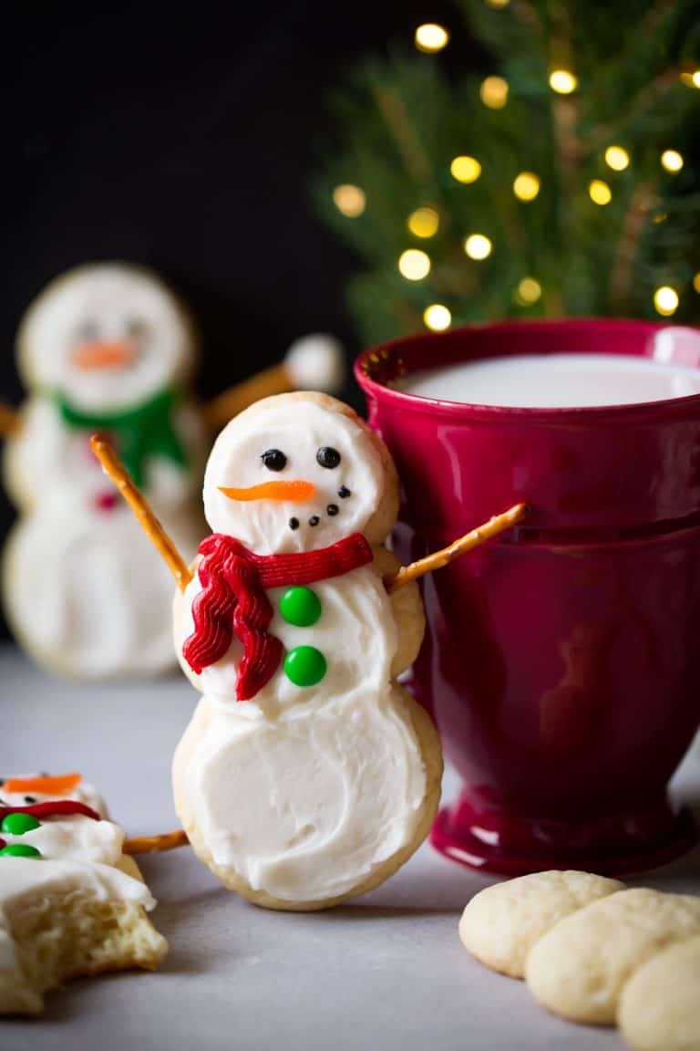 sweetoothgirl:  Lofthouse Style Snowman Sugar Cookies  