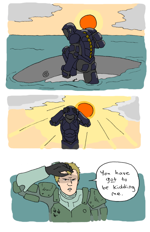 the-fandoms-are-cool:  toad-king-studios:  This is my headcanon for the ending of Pacific Rim.All credit to http://pocketaimee.com/  are you telling me that this is not the ending of Pacific Rim 