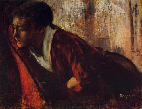 spoutziki-art:Melancholy by Edgar Degas, 1874