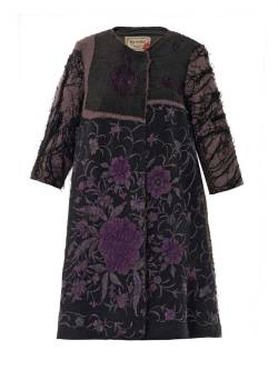 Girls-Vintage-Fashion:  Vintage Embroidered Swing Coat