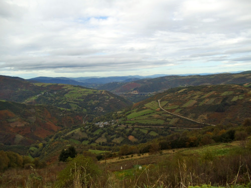 View of the mountains in O Cebreiro, Galicia, Spain.