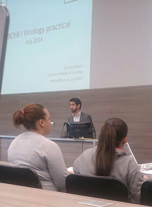 Our new viro lecturer has kind of a Seneca Crane beard