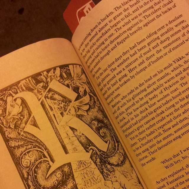 ricktimus:  R is for reading The Neverending Story during my neverending commute.