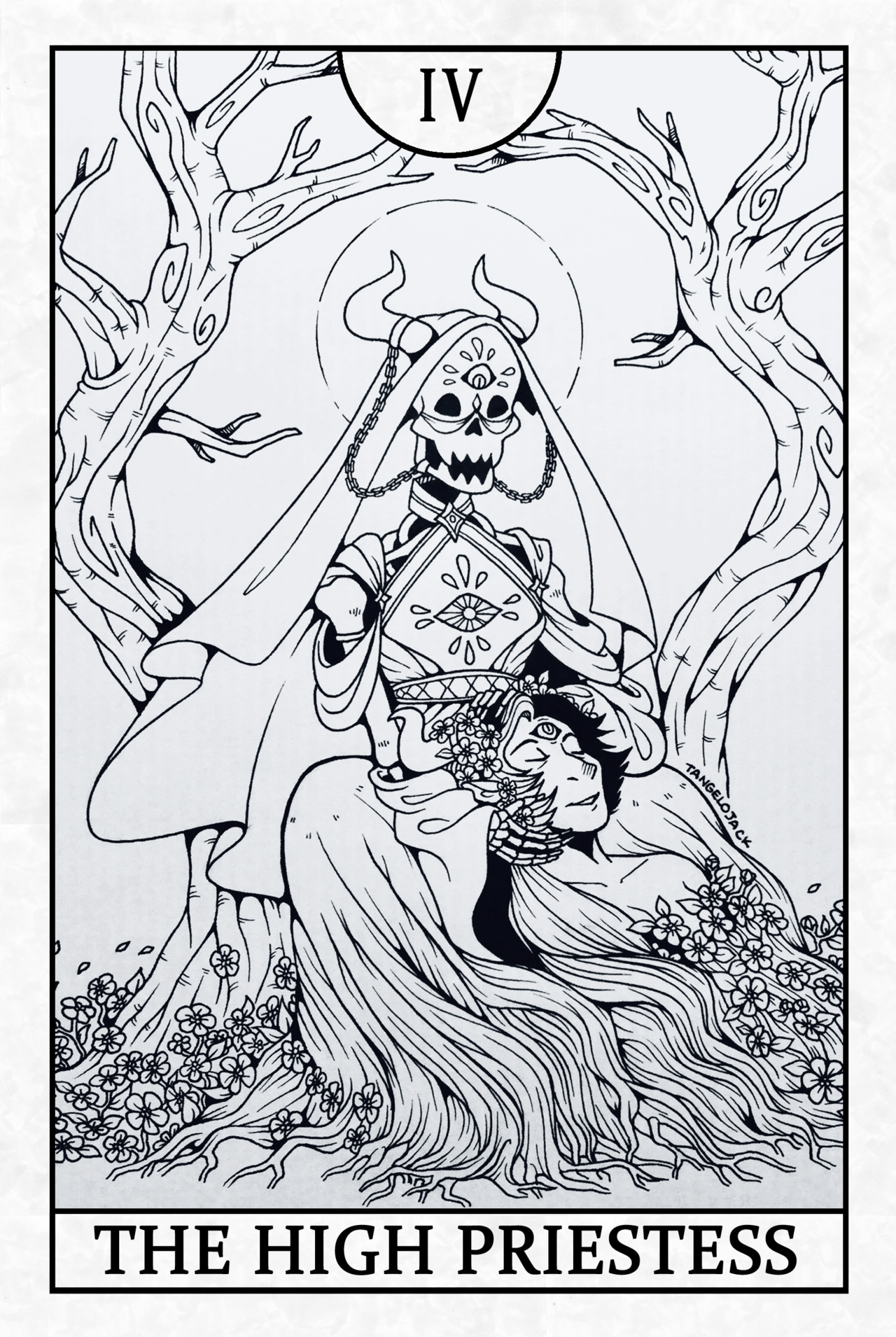 droiddraws: Inktober Day 3: The High Priestess The High Priestess is a card of mystery,