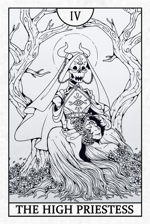 droiddraws: Inktober Day 3: The High Priestess The High Priestess is a card of mystery, stillness and passivity. This card suggests that it is time to retreat and reflect upon the situation and trust your inner instincts to guide you through it. Things