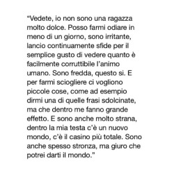 prendimilemaniepartiamo:&ldquo;Sono anche spesso stronza, ma giuro che potrei darti il mondo.&rdquo;  fonte: respirodipolvere