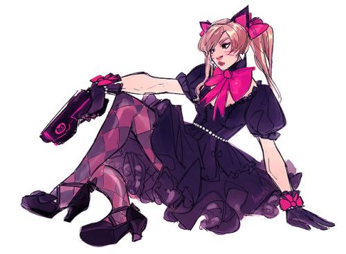 andernell:Quick D.va doodle of her new skin >:3 