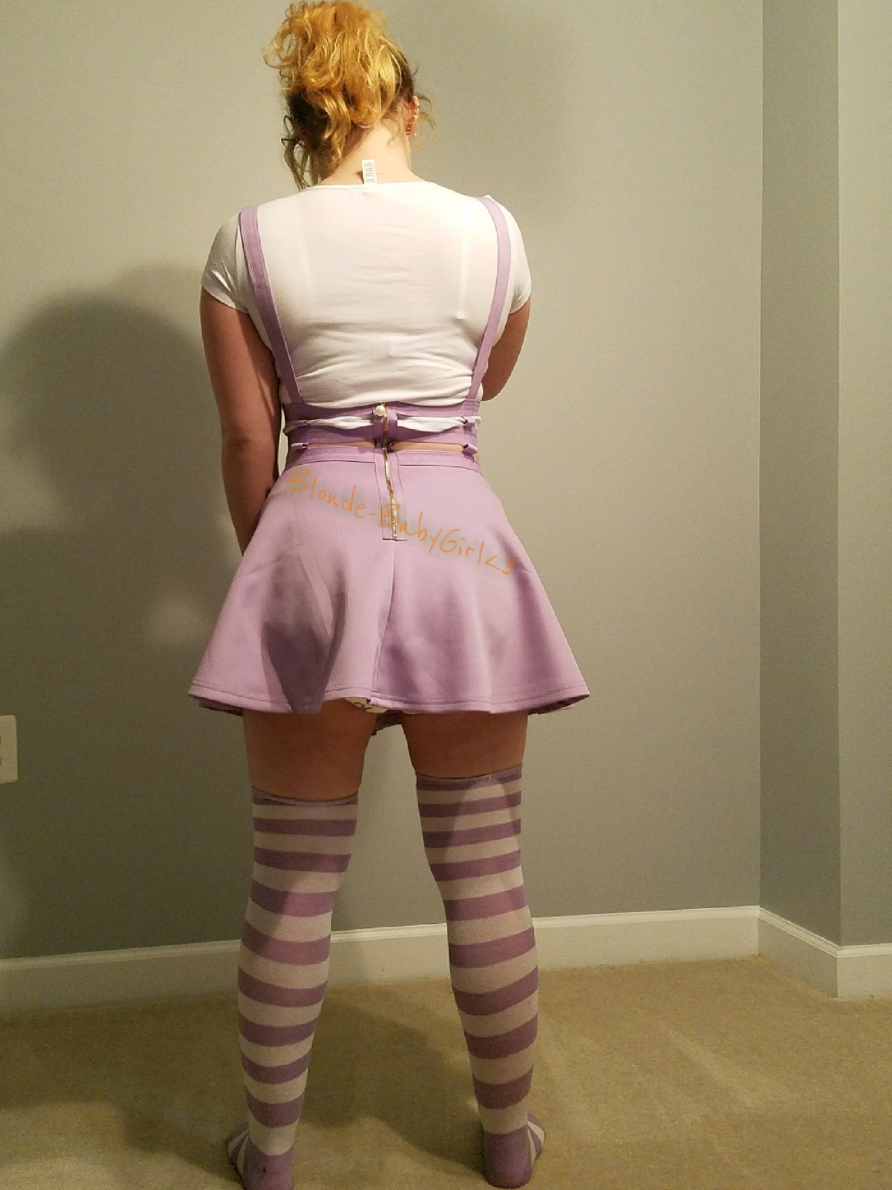 blonde-babygirl:Here’s one of my new outfits AND diapers! They’re so soft and