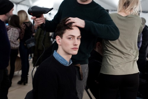 kristofferhassleballs:Backstage at Tommy Hilfiger F/W 13