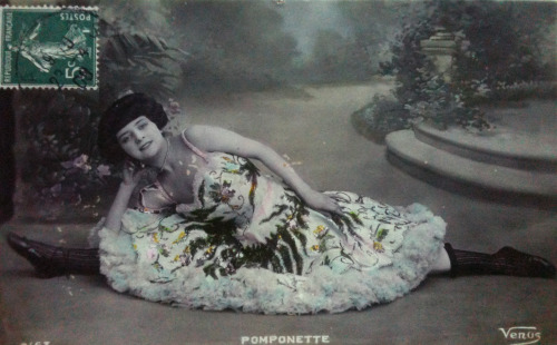 Late 19th century French postcards of actresses and performers in elaborate costumes