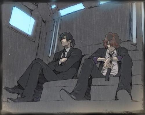 sugawarakatashi:  Hinakawa Sho & Nobuchika Ginoza art by hitaki-tempo
