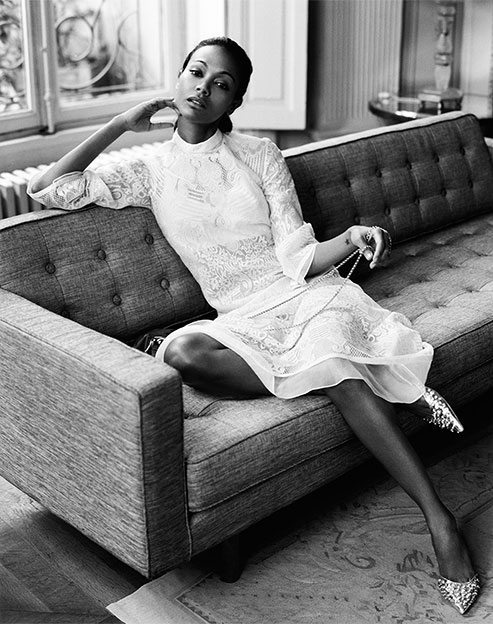 blackfashion:  Zoe Saldana in “The Woman Within” photographed by Matteo Montanari for The Edit
