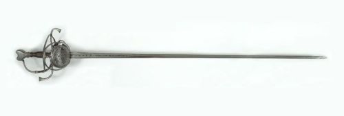 art-of-swords:    Pappenheimer Rapier Dated: circa 1630 Culture: German Medium: steel Measurements: overall length 133.2 cm; blade length 109.6 cm; blade width at hilt 3.8 cm; hilt length 22 cm The sword has a massive pommel, rectangular in plan with