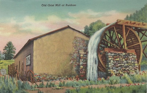 postcardtimemachine:Old Grist Mill, Ruidoso, New Mexico 