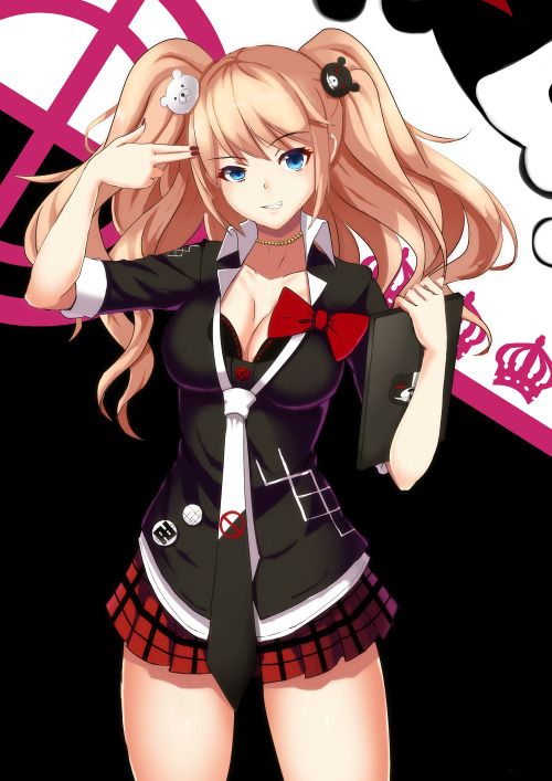 twin-tailed: Junko Enoshima by VBLUEBOX