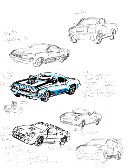 Here are a whole bunch of car designs from Apex Limit! These are mostly the cool sports cars, but I have a bunch of boring cars for background shots   😂 If everyone had cool cars, it’d just feel weird. But I can still long for a world full of 2020