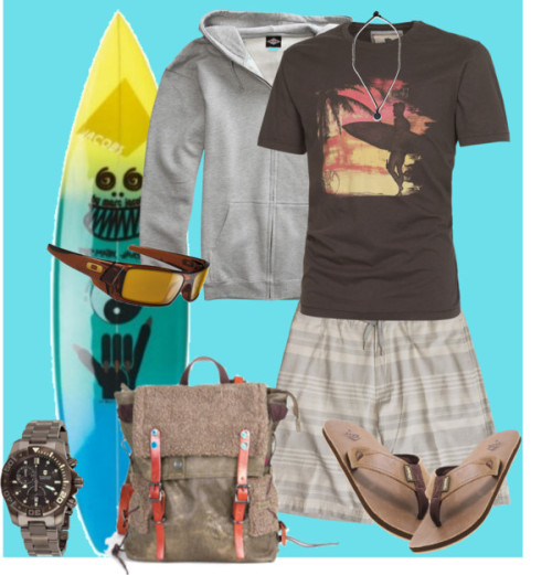 Surfing Dude. by irishrose1 featuring leather shoes ❤ liked on Polyvore