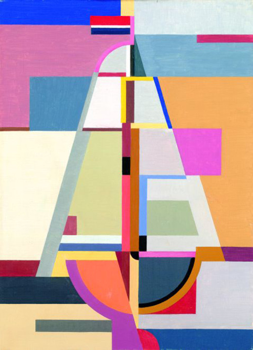 Walter Dexel, Sailing Ship / Segelboot, 1922. Oil on canvas. Via Ketterer Kunst