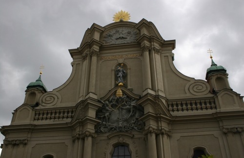 all seeing eye on a church in munich, germany