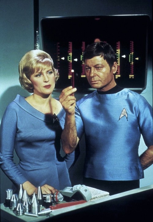 Majel Barrett and DeForest Kelley - Star Trek (1966)