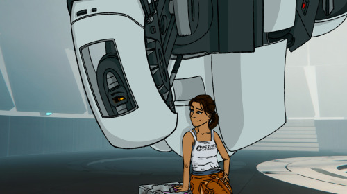 enrichment–center:I like to imagine, that Chell actually visits GLaDOS after the events of Por