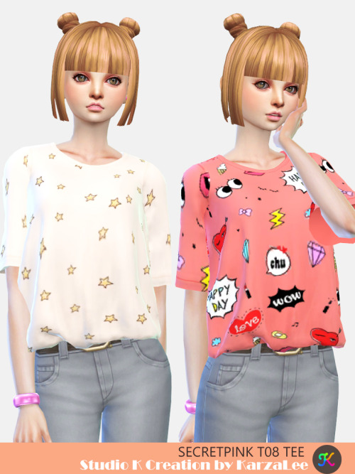 [SecretPink] T08 Tee (S4CC)standalone / 36 swatches / new mesh by me / base gameDownload