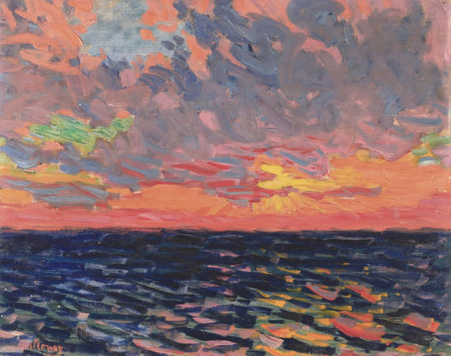 dappledwithshadow:  Coucher de Soleil, Roderic O’Conor, s.d. 